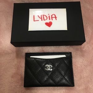 ❌SOLD❌Chanel Card Holder Black caviar SHW
